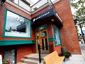 Pictured is Spirit Leaf storefront in Calgary on Thursday, August 25, 2022. Darren McCowick/Postmedia