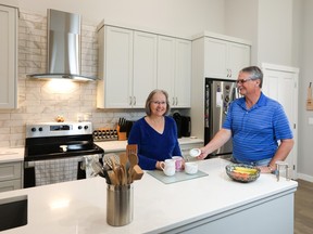 Maria and Larry Smith love the open concept bungalow by Trico Homes.