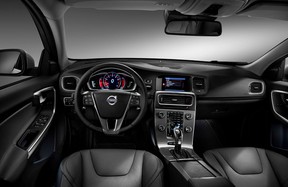 The interior of the 2014 Volvo S60 T6 AWD can be characterized as simple Scandinavian elegance. Premium materials are abound, offset with tasteful satin metal trim. And the dash layout is logically laid out and well marked.