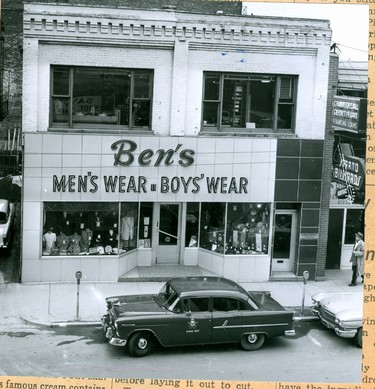 Ben's Men's Wear - Boys' wear, 1961. (London Free Press files)