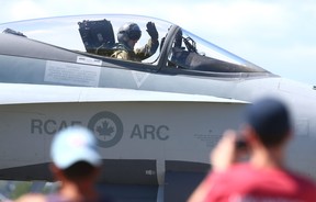 Air Force charges senior officers over 'inappropriate' call sign for fighter pilot - alberta government announcements A member of the CF-18 Demonstration team performs during the 2022 Wings over Springbank airshow, west of Calgary on Saturday, July 23, 2022.