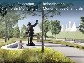 The NCC’s plan to relocate Samuel de Champlain puts him in a less dominating position in the park.
