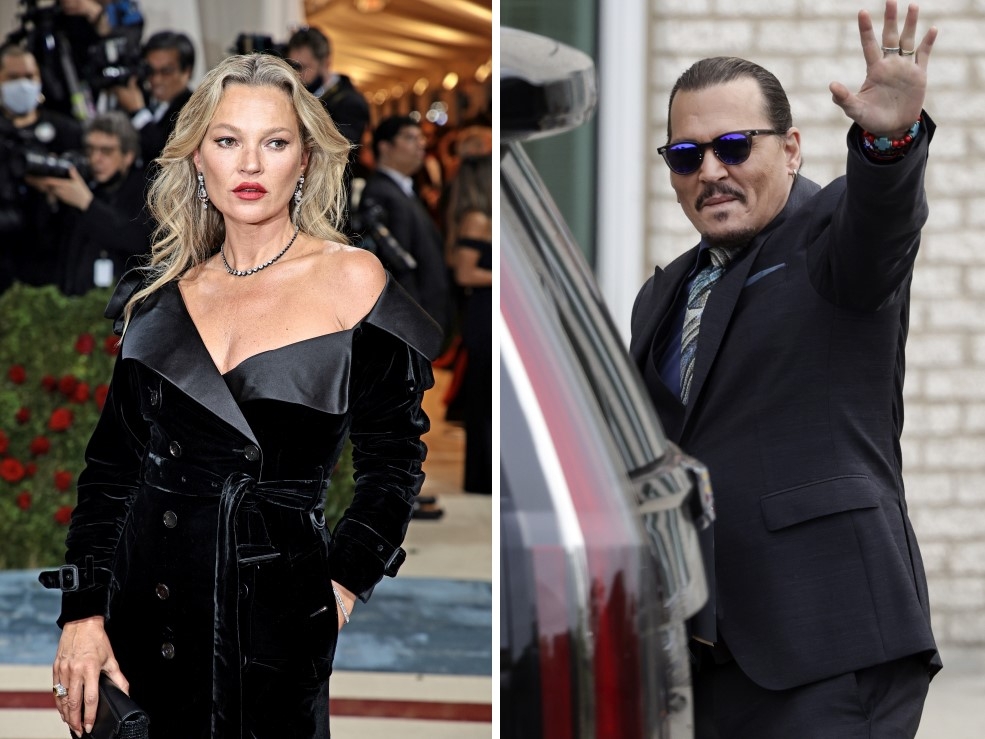Kate Moss says Johnny Depp didn’t push her down the stairs