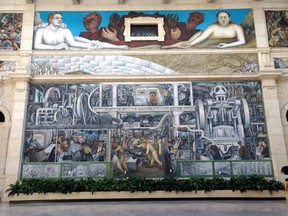 One of the murals which make up the Detroit Industry Murals at the Detroit Institute of Arts in Detroit. DONALD DUENCH/TORONTO SUN