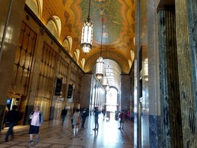 The ground floor area, and high ceiling, of the Fisher Building in Detroit. DONALD DUENCH/TORONTO SUN