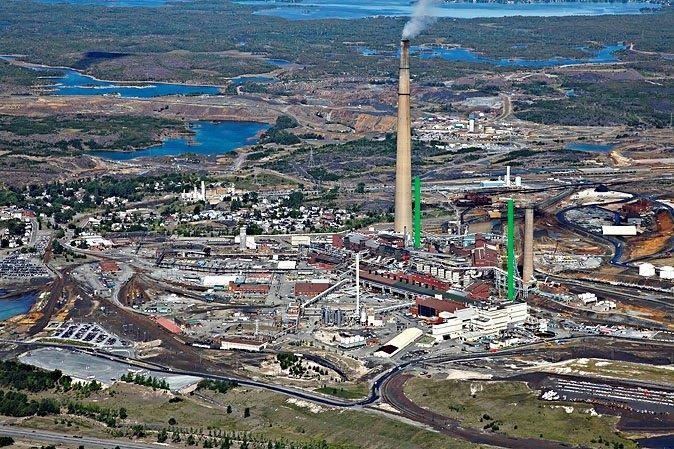 New Stacks Emerging From Copper Cliff Smelter Complex Sudbury Star