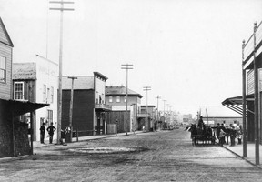 Water Street, 1887, facing west from Carroll Street.