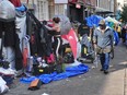 The moral messiness of the Downtown Eastside leads to almost everyone having opinions, often extremely strong ones, about how to fix the place, how to help one's neighbour. It leads to fragmentation. (Photo: August 9, 2022 - Scenes from the DTES.)
