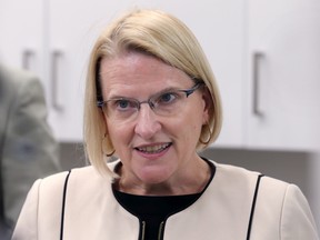Ontario Health Minister Sylvia Jones is shown at the Victory Reproductive Care facility in Windsor on Monday, September 26, 2022.