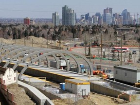 A view of the West LRT under construction.