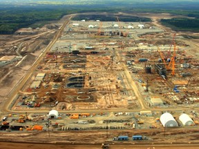 Imperial Oil&#039;s Kearl oilsands mining project under construction in a file photo from October 2010.