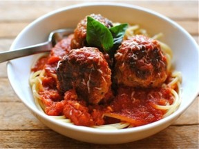 Spaghetti and Meatballs. Photo courtesy Bev Cooks.