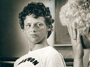 Terry Fox with his mother, Betty Fox. Photo courtesy Calgary Herald Archive.