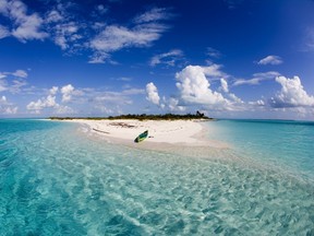 Ocean kayaking in the Bahamas; shown here,  Schooner Cays. Photo courtesy Tourism Bahamas.