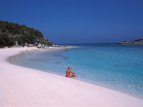 Bahamas pink sand beach