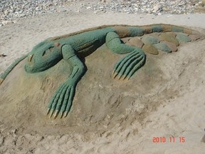 Sand sculpture photo in Puerto Vallarta; taken by Monica Zurowski.