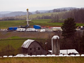 A natural gas drilling rig in Dimock, Pa., wouldn't be able to operate in New York.