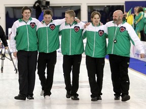 Braeden Moskowy's Saskatchewan team captured the Canadian junior men's curling championship last season in Calgary. Photo, Leah Hennel, Calgary Herald