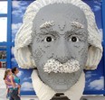 This large Albert Einstein, made entire of Lego bricks, is featured in the new Legoland theme park in Flordia, which opened this month.  (Joe Burbank/ MCT)