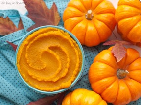 Homemade pumpkin puree. Hot Polka Dot shows us how. Photo courtesy Hot Polka Dot.