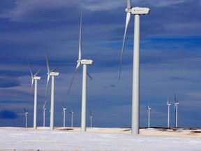 Calm weather in southeastern Alberta kept wind turbines from churning out needed power to the provincial grid Wednesday.