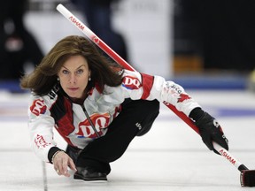 Calgary's Cheryl Bernard won a tough game over Casey Scheidegger of Lethbridge on Thursday night at the Alberta Scotties.