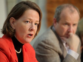Premier Alison Redford with her chief of staff Stephen Carter. Photo: Herald Archive