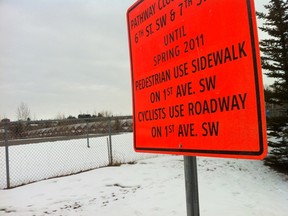 Peace bridge pathway sign