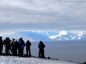 2041 members admiring the spectacular scenery in Antarctica.