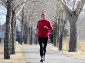 Kayla Kriese training to run a half-marathon.