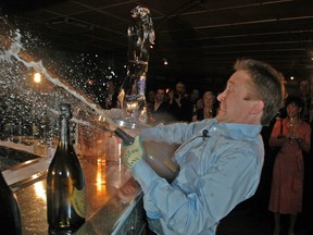 Sabrage is the art of slicing off the top of a bottle of champagne. A talent anyone in Napoleon's army would have.