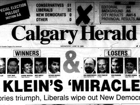 Calgary Herald front page: June 16, 1993.