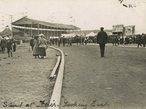 An early photo of the exhibition grounds at Victoria Park.