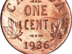 One of the most valuable pennies is the rare 1936 dot cent . It's believed there are three such pennies, all of which are in private collections. One sold at auction in  January 2010 for over $400,000.