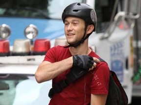 Joseph Gordon-Levitt in the forthcoming chase movie Premium Rush, in which he plays a bike messenger on the run.