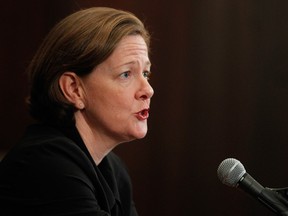 A Calgarian is upset that Premier Alison Redford appears on the cover of Mount Royal University's alumni magazine.