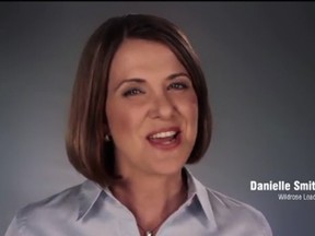 Wildrose Party Leader Danielle Smith in the party's first TV ad
