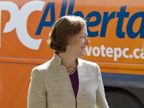 Alison Redford on the campaign trail. Calgary Herald Archive.