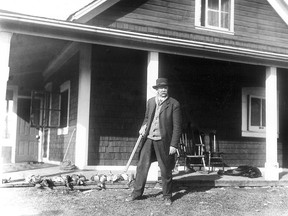 George Lane, member of the "Big Four," at his ranch house.
Courtesy, Glenbow Archives