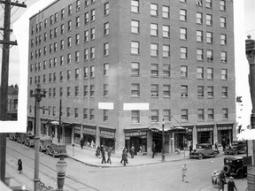 Hotels rooms were fully booked for the 1934 Stampede. Pictured is the York Hotel in the 1930s. Courtesy, Glenbow Archives