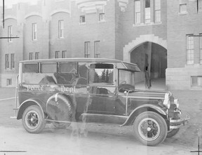 A police wagon used by Calgary police in the 1930's.
Photo: Calgary Herald archives