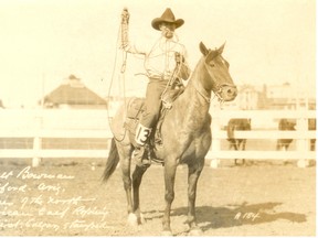 1929 - Everett Bowman, calf roping Calgary Stampede Photo courtesy Calgary Stampede Archives.
