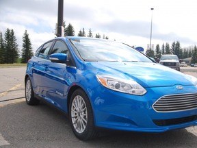 Ford's new electric vehicle (EV): the 2012 Focus Electric. (Photos, Ben Ngai, for The Calgary Herald)