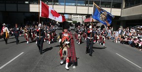 The Calgary Police Service Pipe Band at the 2006 Calgary Stampede parade. 
Photo: Herald archives
