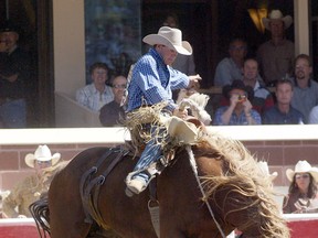 Papa Smurf's last ride at the 2005 Calgary Stampede. 
Photo: Herald archive