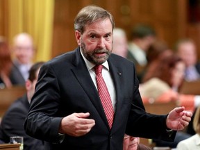 Federal NDP Leader Thomas Muclair in the House of Commons