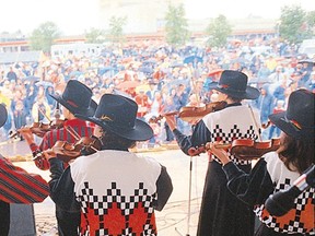 The 1998 Chinook Stampede breakfast featured The Calgary Fiddlers