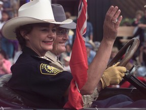 Police chief Christine Silverberg in 1996 Stampede parade. Herald file photo.