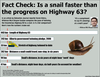 Snail versus Highway 63 progress (click to enlarge)