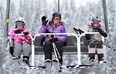 Families were having a great day on the slopes at Mt. Norquay in Banff on Friday October 26, 2012. It is one of the the earliest starts to the ski season in recent memory.